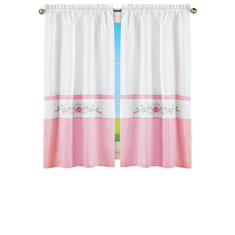 Beautiful Bordered Floral & Vine Window Curtains