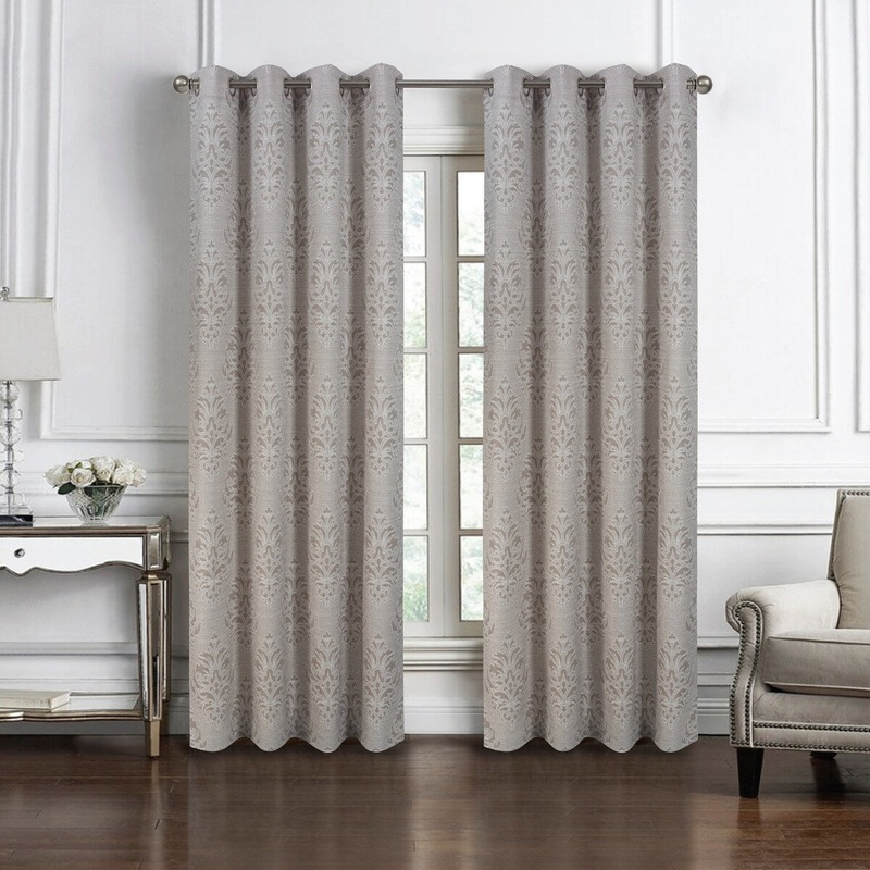Brookfield Jacquard Grommet Window Curtain Panel