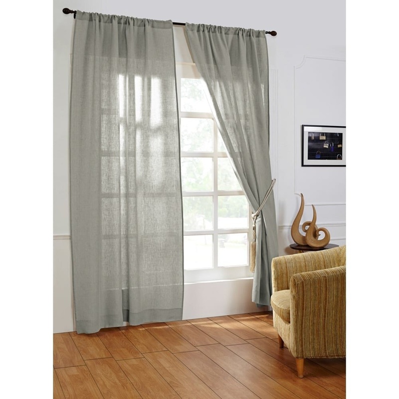 Damara Linen Curtain, Seaglass, 108" (Custom) - 108 Custom