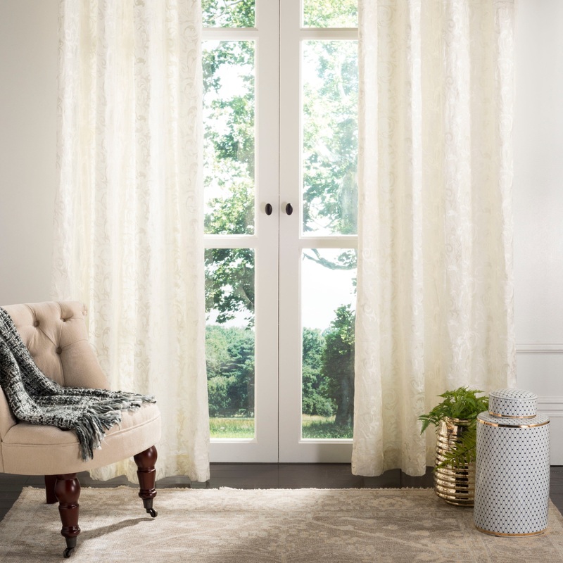 SAFAVIEH Gratienne 52x84 Single Curtain Panel - 84" L x 52" W - 52Wx84L