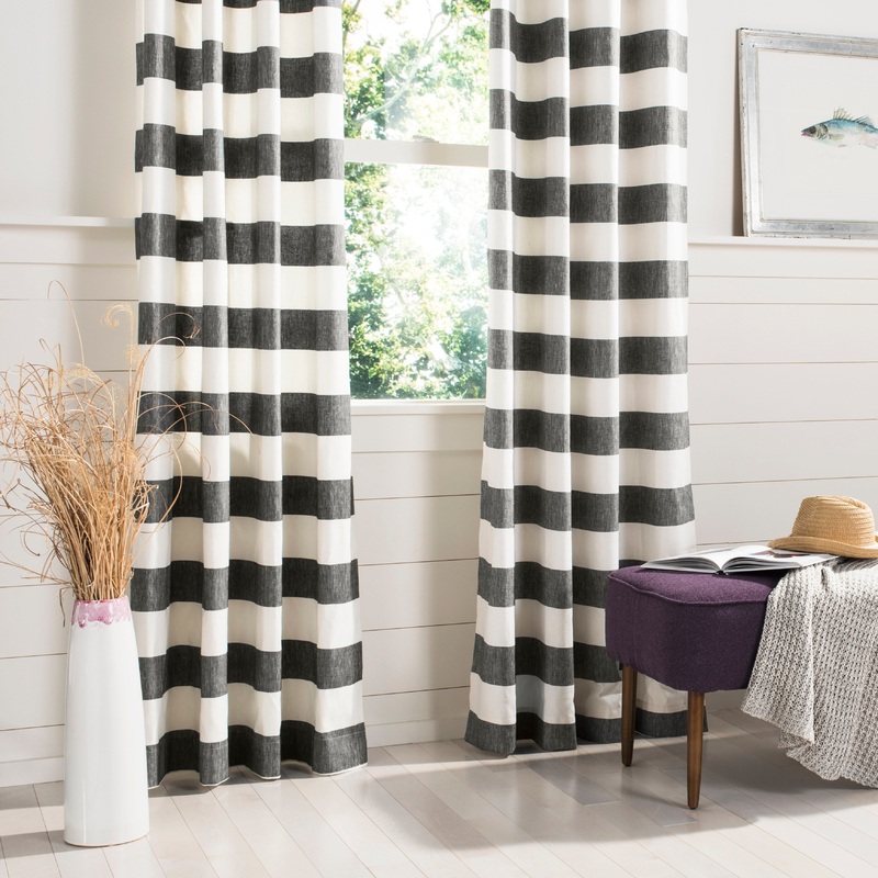 SAFAVIEH Igbale Linen Cotton Blend 96 Inch Single Curtain Panel - 96" x 52" - 52Wx96L