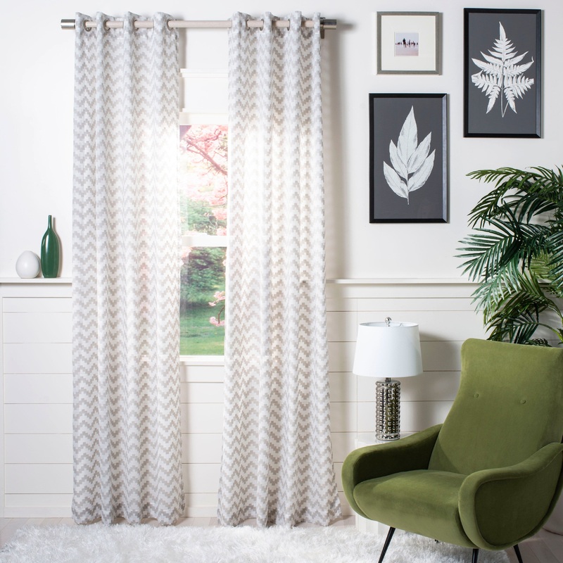 SAFAVIEH Krisztina Semi-Sheer Window Curtain Panel