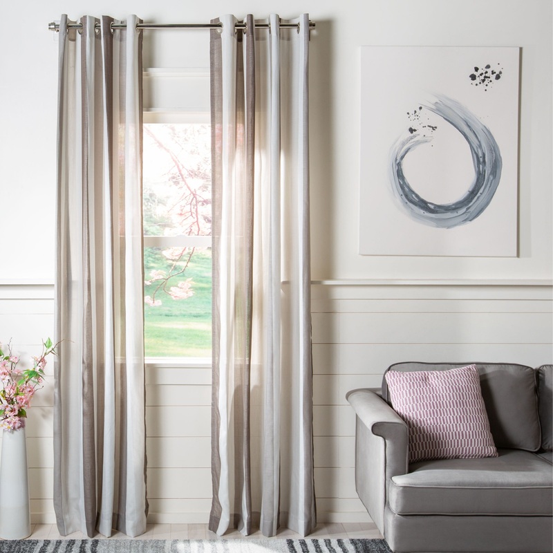 SAFAVIEH Lyse Semi-Sheer Window Curtain Panel