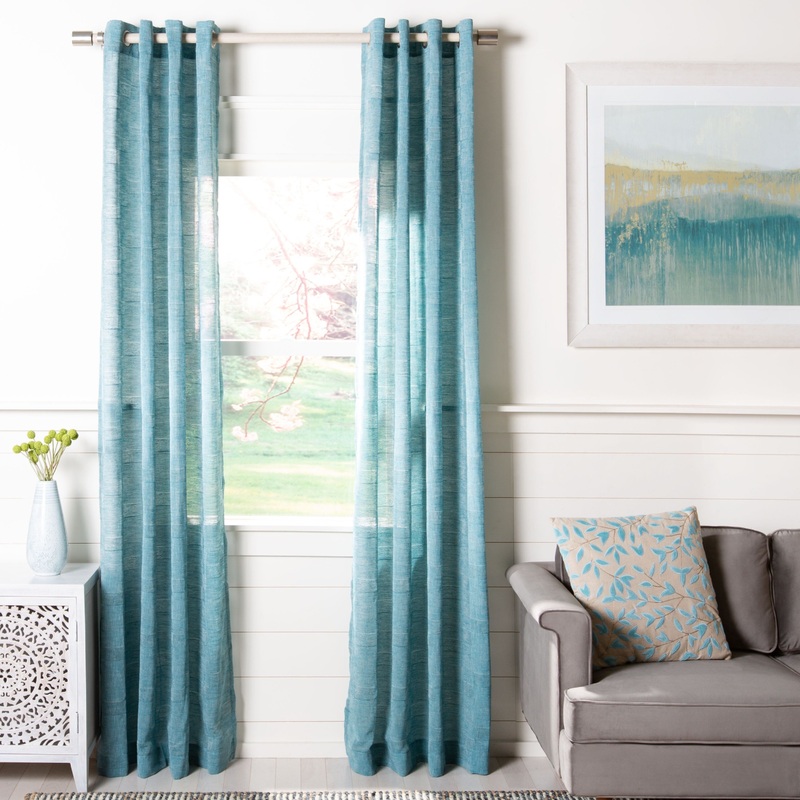 SAFAVIEH Mechteld Semi-Sheer Window Curtain Panel - 52Wx96L