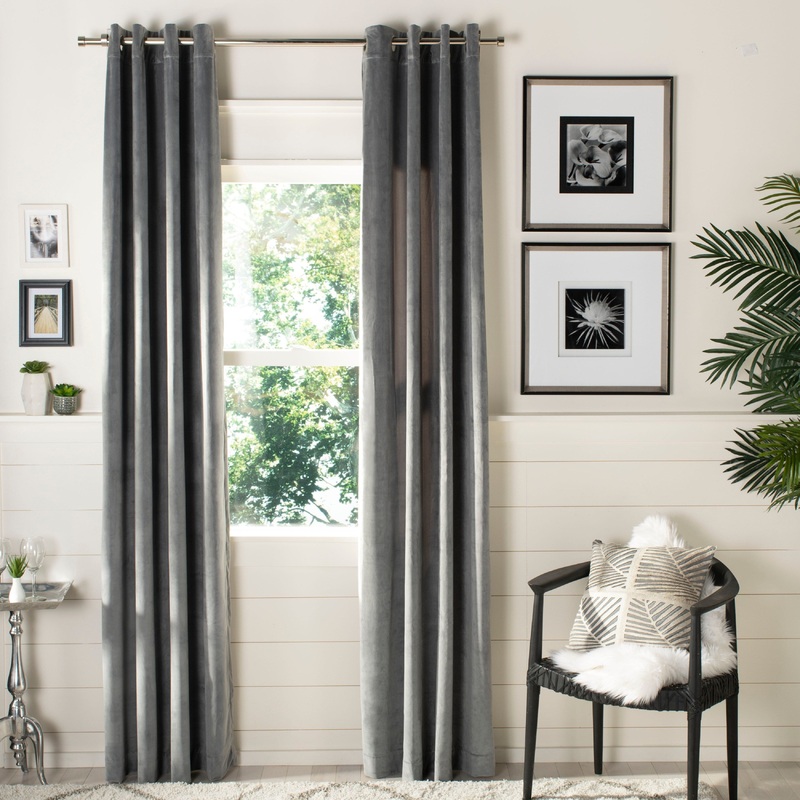 SAFAVIEH Nare 84 Inch Single Curtain Panel - 84" L x 52" W - 52Wx84L