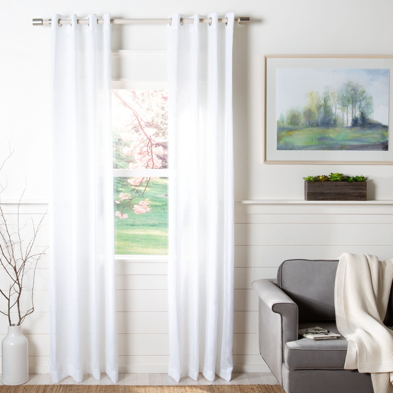 SAFAVIEH Nicolien Semi-Sheer Window Curtain Panel