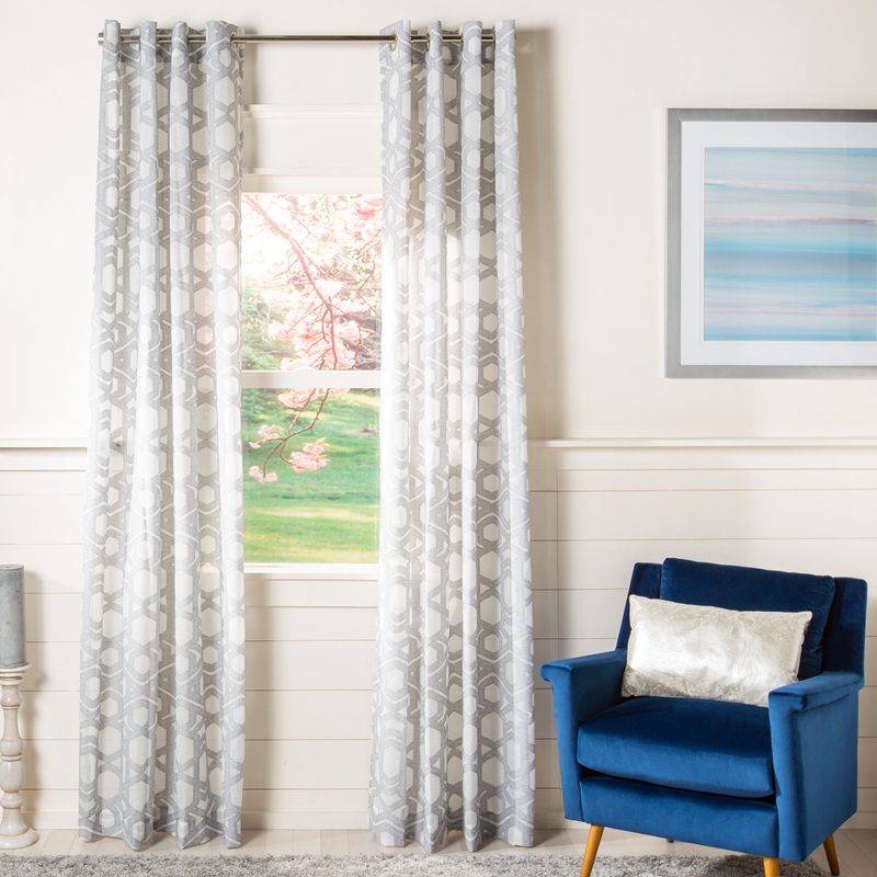 SAFAVIEH Ranjana Semi-Sheer Window Curtain Panel