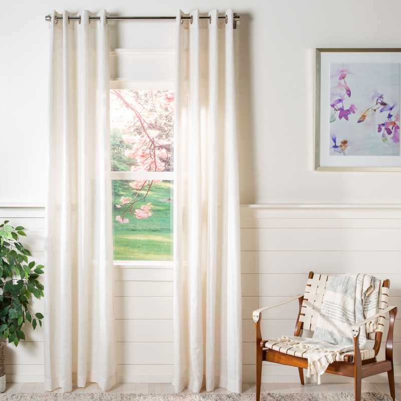 SAFAVIEH Senada Semi-Sheer Window Curtain Panel