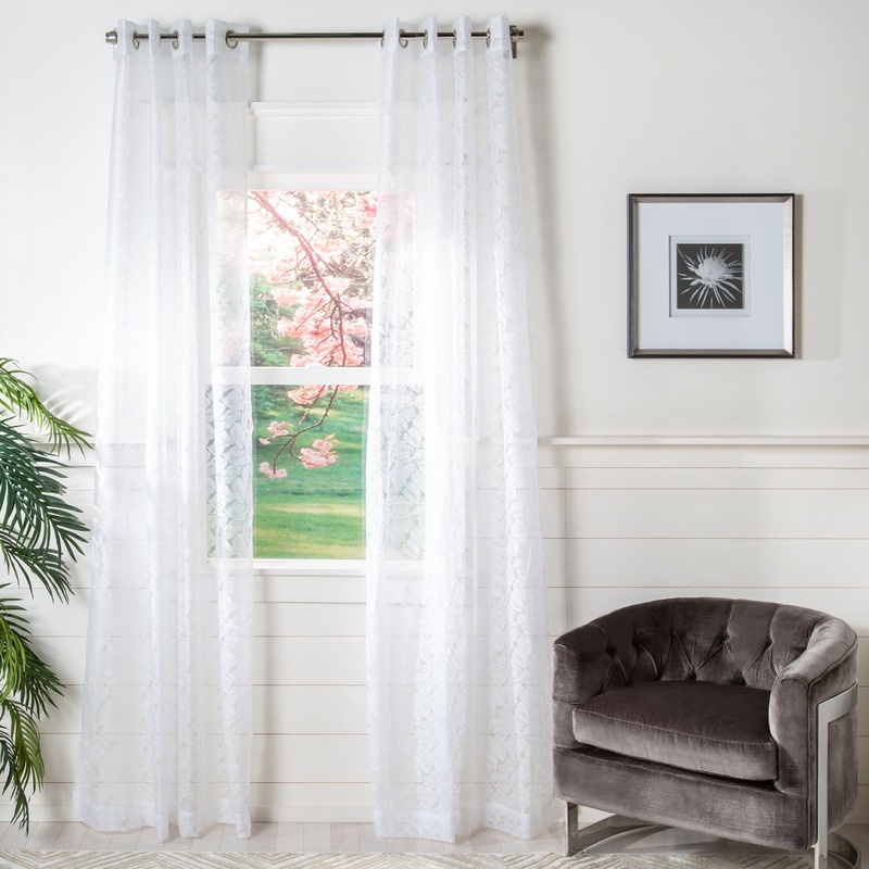 SAFAVIEH Vinciane Sheer Window Curtain Panel