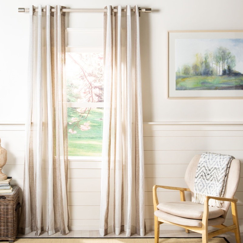 SAFAVIEH xanum Sheer Window Curtain Panel - 52Wx96L