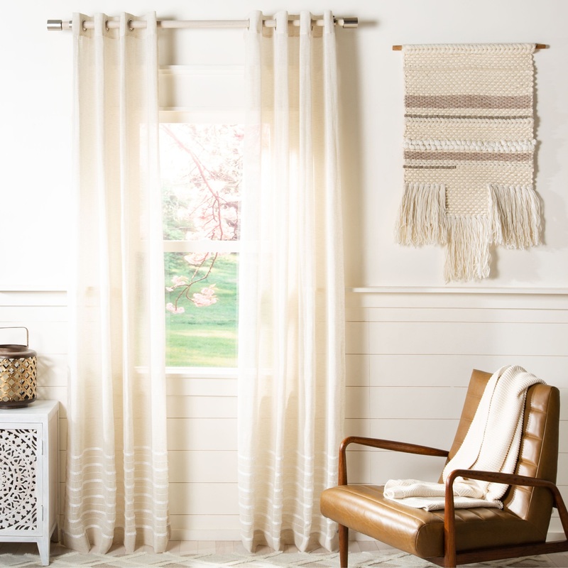 SAFAVIEH xaviera Semi-Sheer Window Curtain Panel