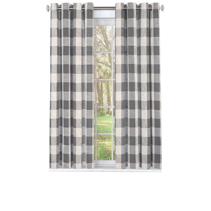 Stylish Checkered Curtain Panel