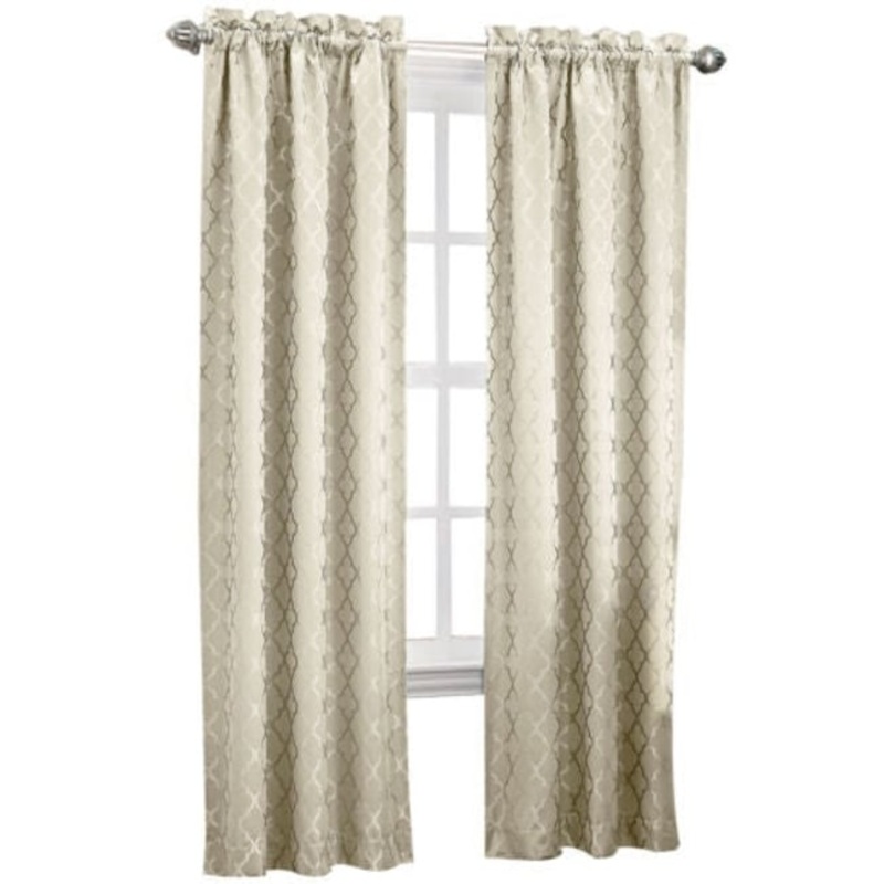 Sun Zero Dion Rod-Pocket Thermal Room-Darkening Curtain Panel 40"X63" Ivory
