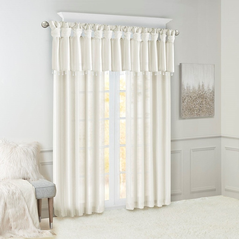 Twist Tab Lined Window Curtain Panel Pair