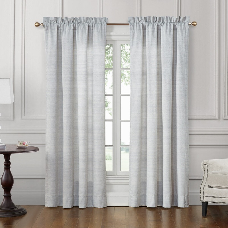 Waterford Amarah Curtain Panels Set of 2, Blue - N/A
