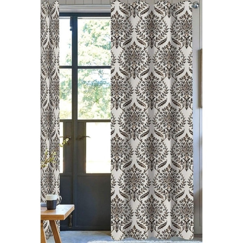 100% Organic Cotton Drapery Panel Set of 2, Brown