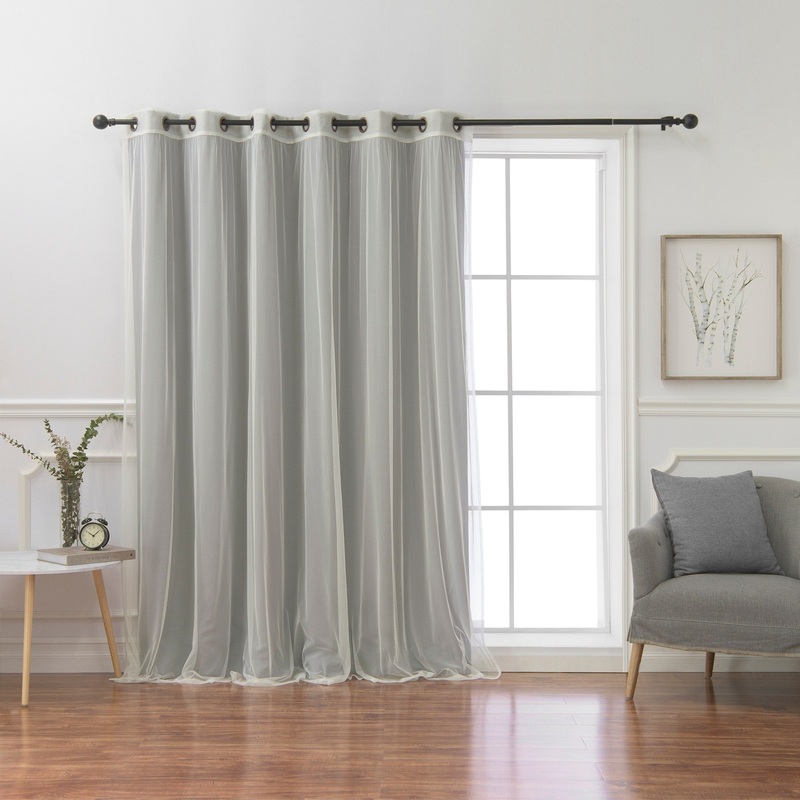 Aurora Home Mix & Match Extra Wide Width Blackout and Sheer Curtain Panel