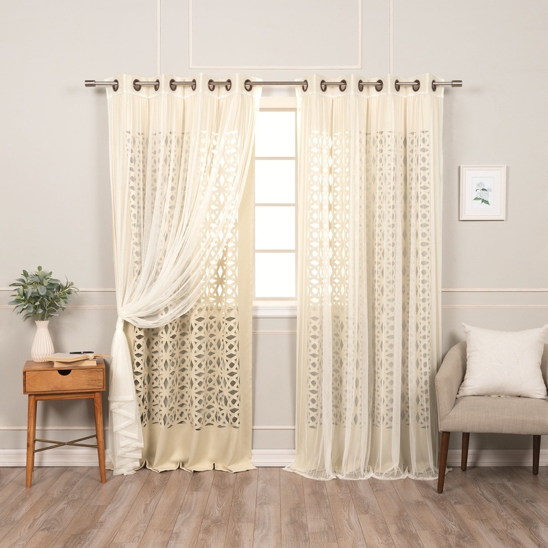 Aurora Home Mix & Match Trellis Cut Out Curtains