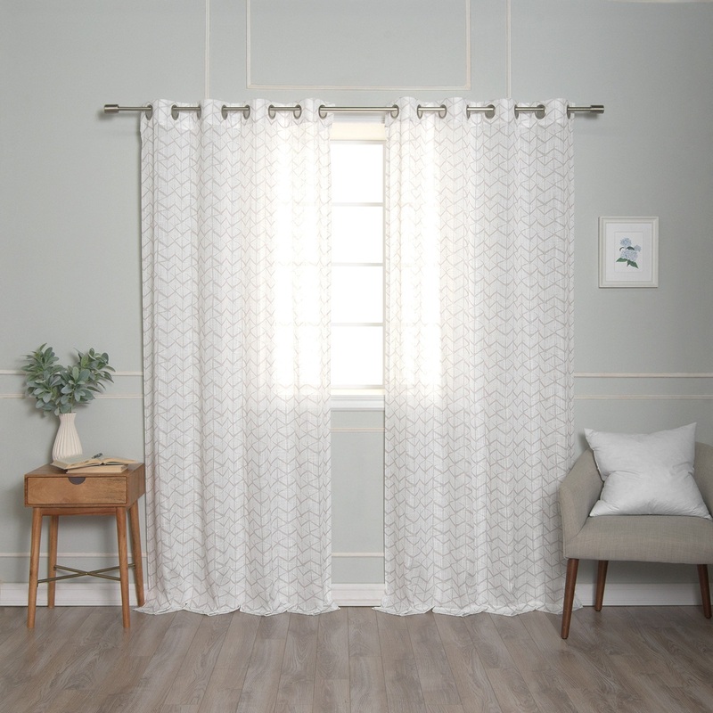 Aurora Home Opaque Cube Curtains