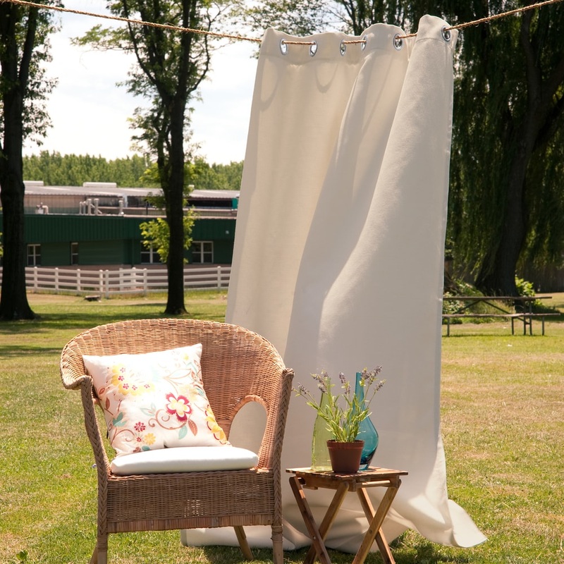 Aurora Home Outdoor Oxford Grommet-top 84-inch Curtain Panel Pair