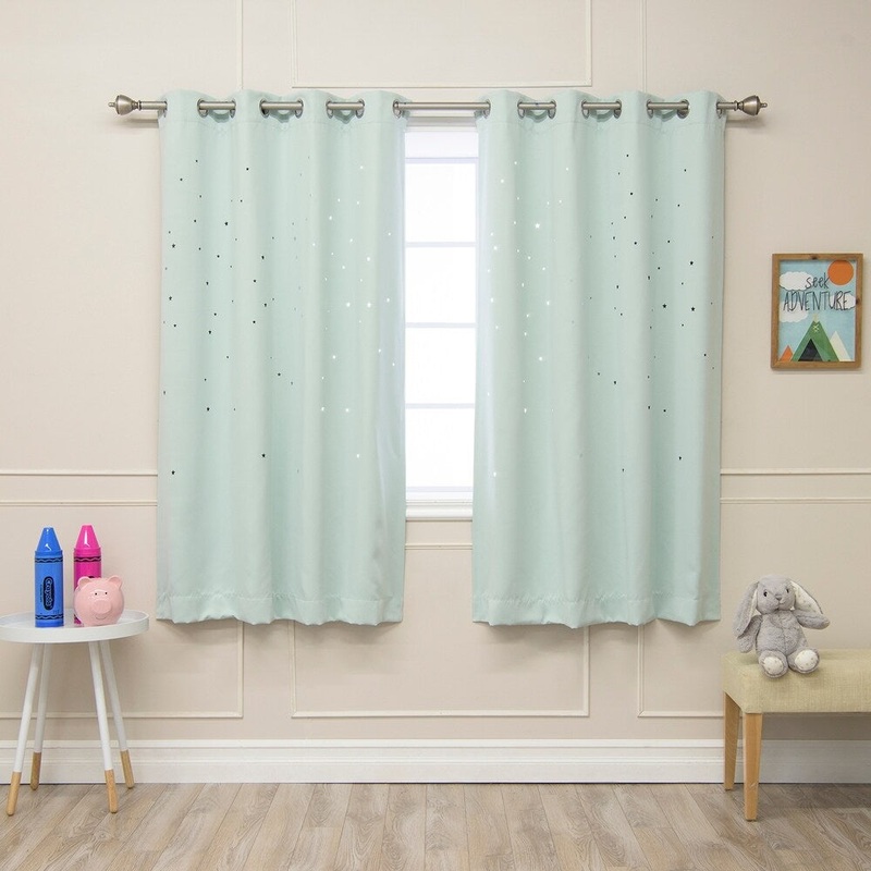 Aurora Home Star Cut Out Room Darkening Curtain Panel Pair