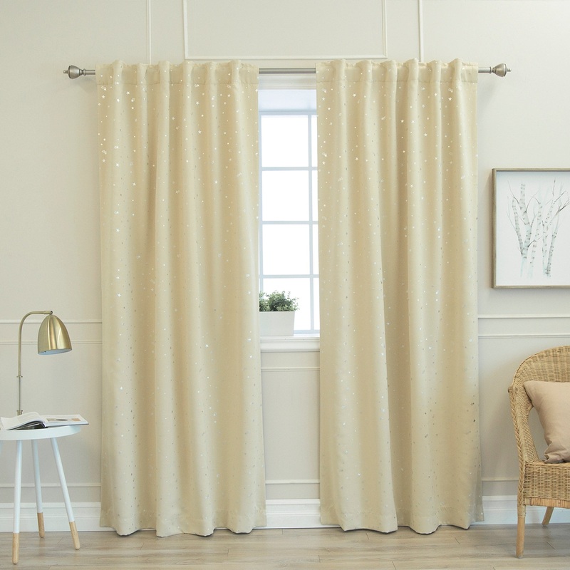 Aurora Home Star Struck Insulated Thermal Blackout Curtain Panel Pair - 52 x 84
