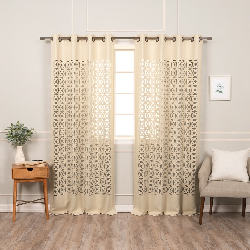 Aurora Home Trellis Cut Out Curtains