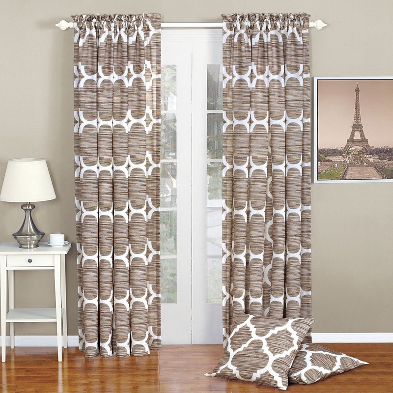 Serenta Honor Curtain Panel Pair with Coordinating Throw Pillow Covers
