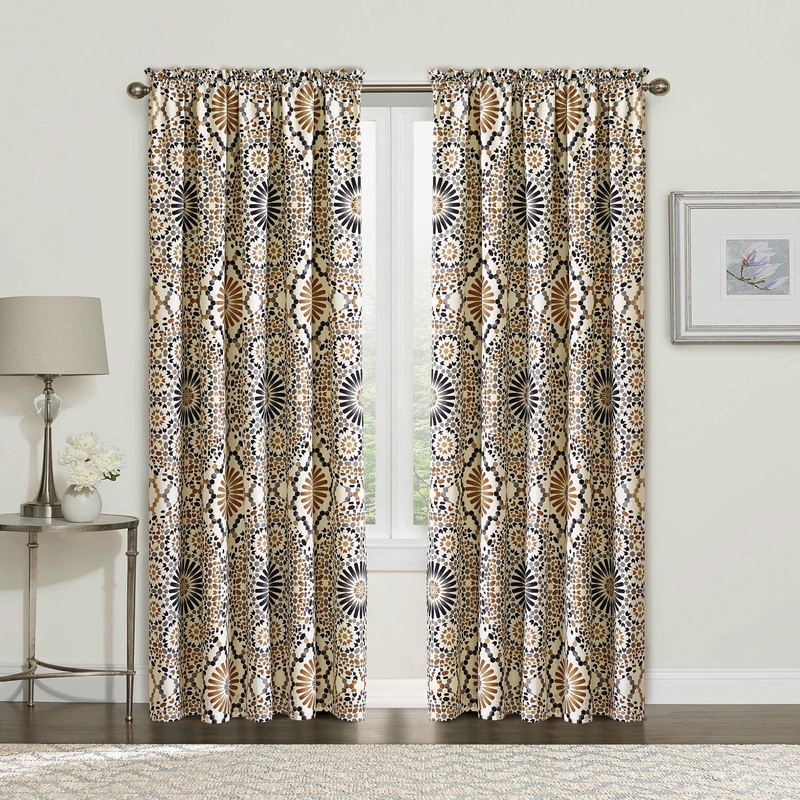 Serenta Tradewinds Printed 2 Piece Curtain Set - 60" x 84"