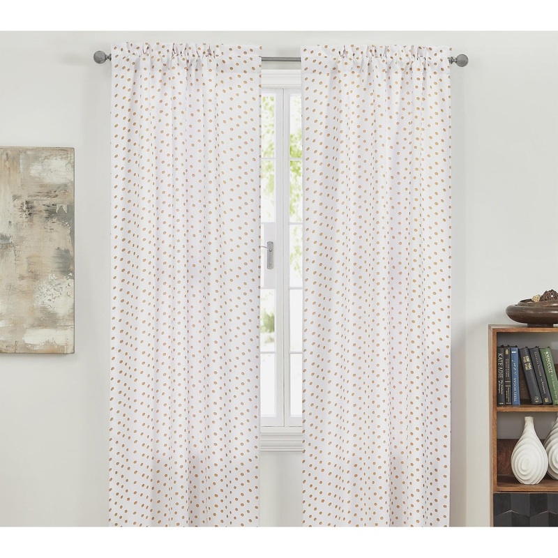VCNY Home Dots Glow in the Dark Rod Pocket Curtain Panel Pair - 76" x 95"