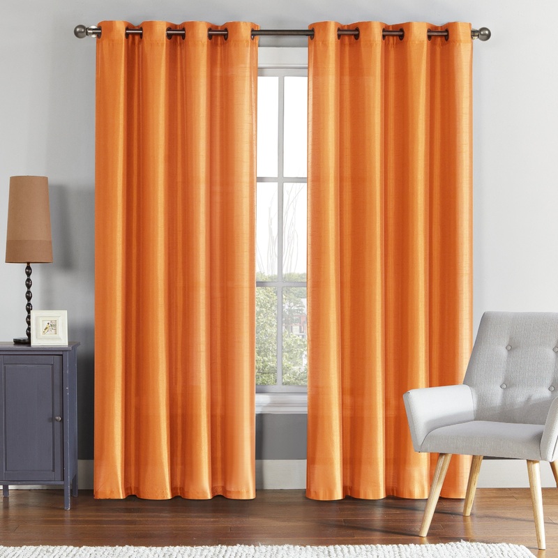 VCNY Home Preston Faux Silk Curtain Panel, 52" x 90" - 52" x 90"