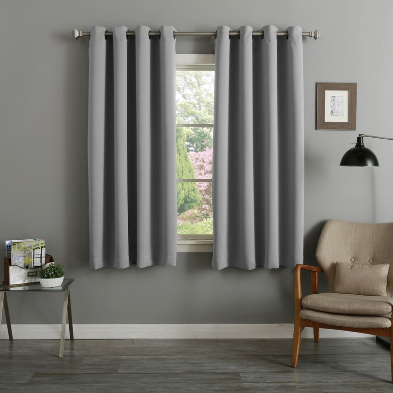 Aurora Home 54 Inch Thermal Insulated Blackout Curtain Panel Pair - 52 x 54 - 52 x 54