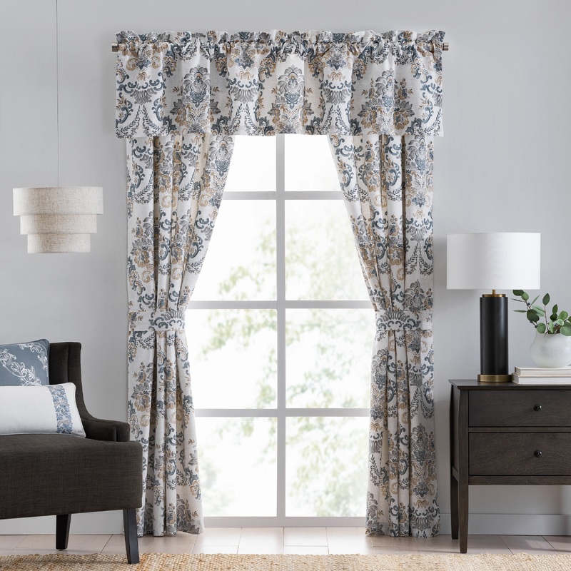 Rose Tree Jillian Damask Lined Panel Pair Drapes