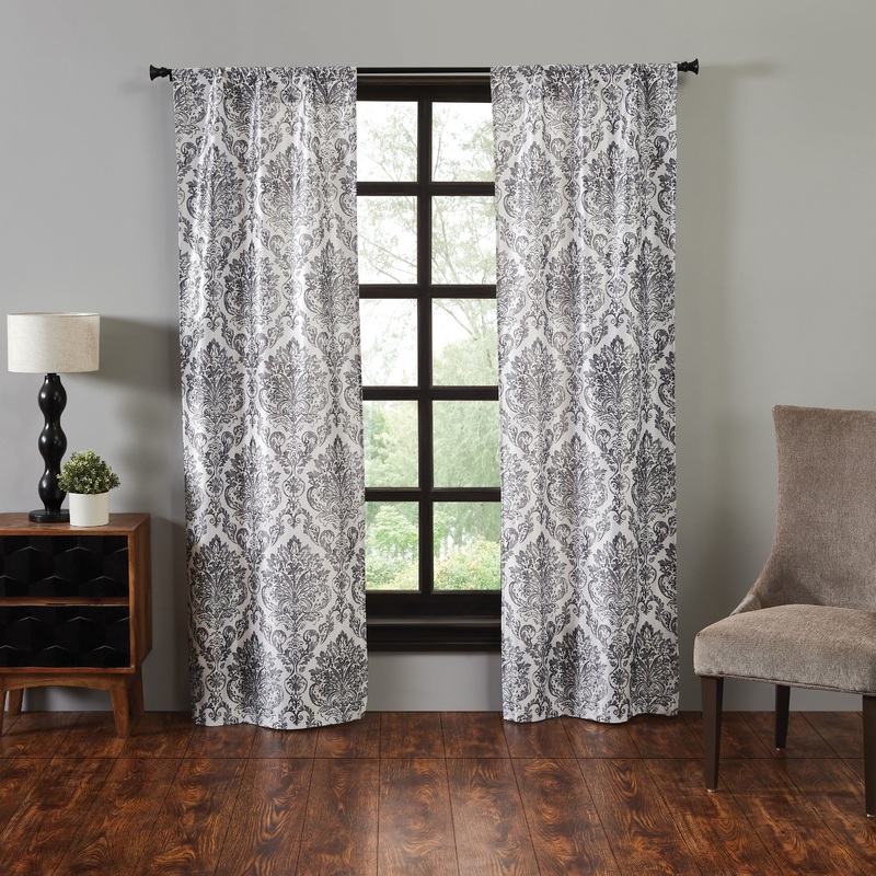 VCNY Home Danika 2-Piece Rod Pocket Curtain Panel Set, 28" x 84" - 28" x 84"