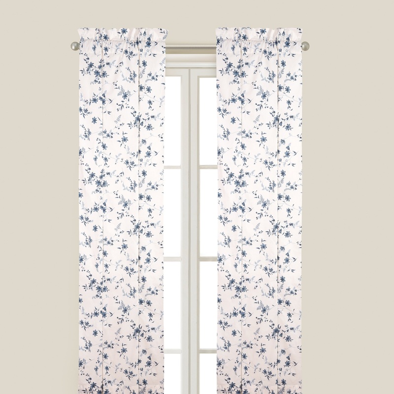 Blue Canton Curtain Panel - 50 x 84 - 50 x 84