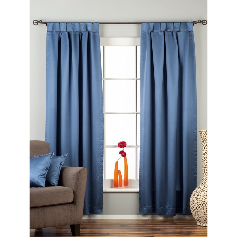 Blue Tab Top blackout Curtain / Drape / Panel - Piece