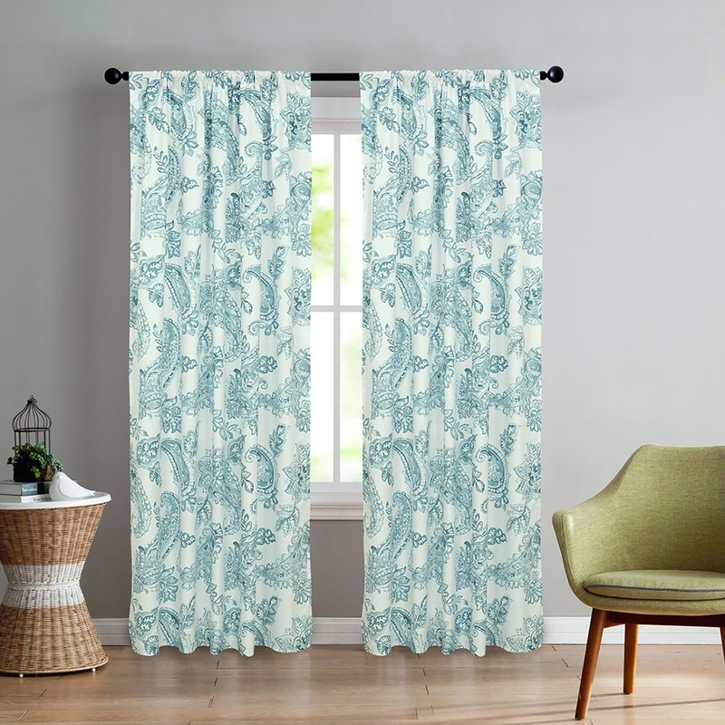 Aruba Paisley Window Panel Pair - 48" x 84"