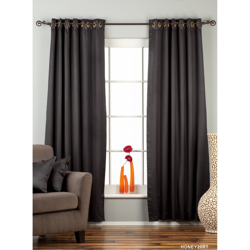 Black Ring / Grommet Top blackout Curtain / Drape / Panel - Piece