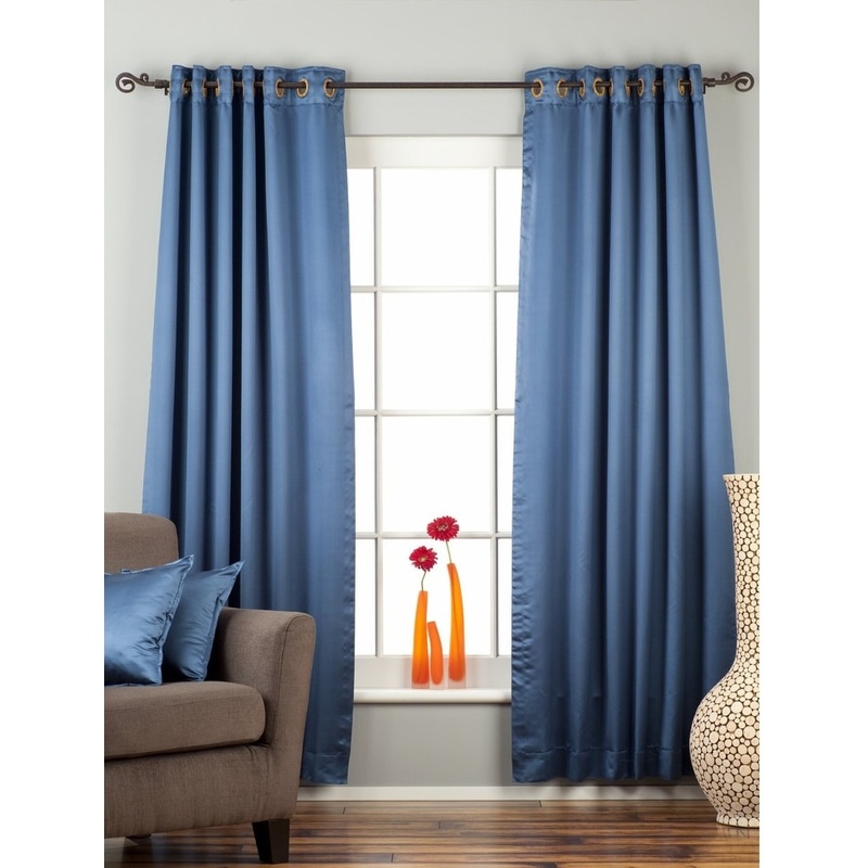Blue Ring / Grommet Top blackout Curtain / Drape / Panel - Piece