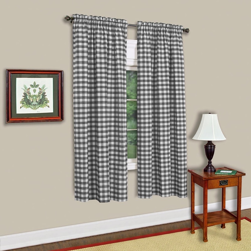 Buffalo Check Assorted Cotton-blended Window Panel - 63x43
