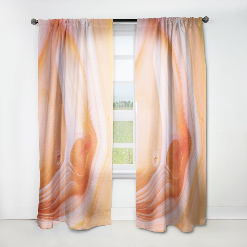 Carson Carrington Tannback 'Mineral Orange Agate' Mid-CenturyCurtain Single Panel