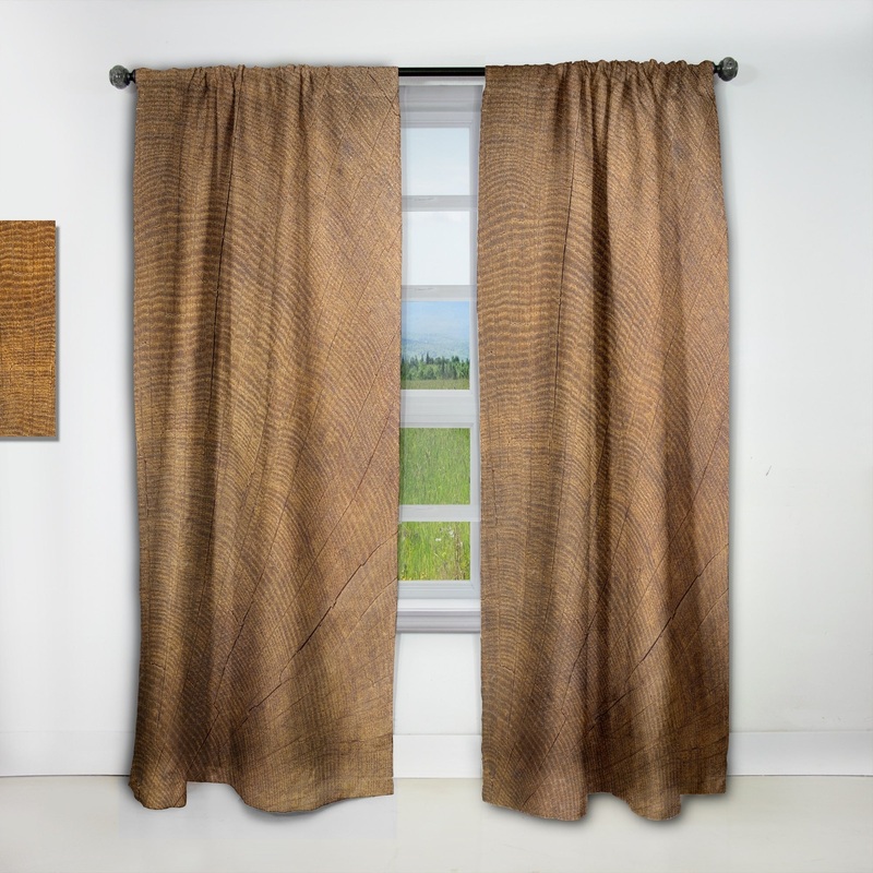 Designart 'Concentric annual tree rings' Abstract Blackout Curtain Single Panel