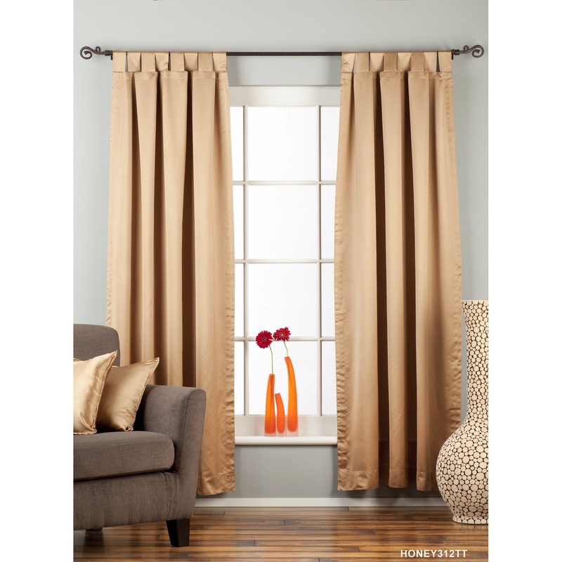Taupe Tab Top blackout Curtain / Drape / Panel - Piece
