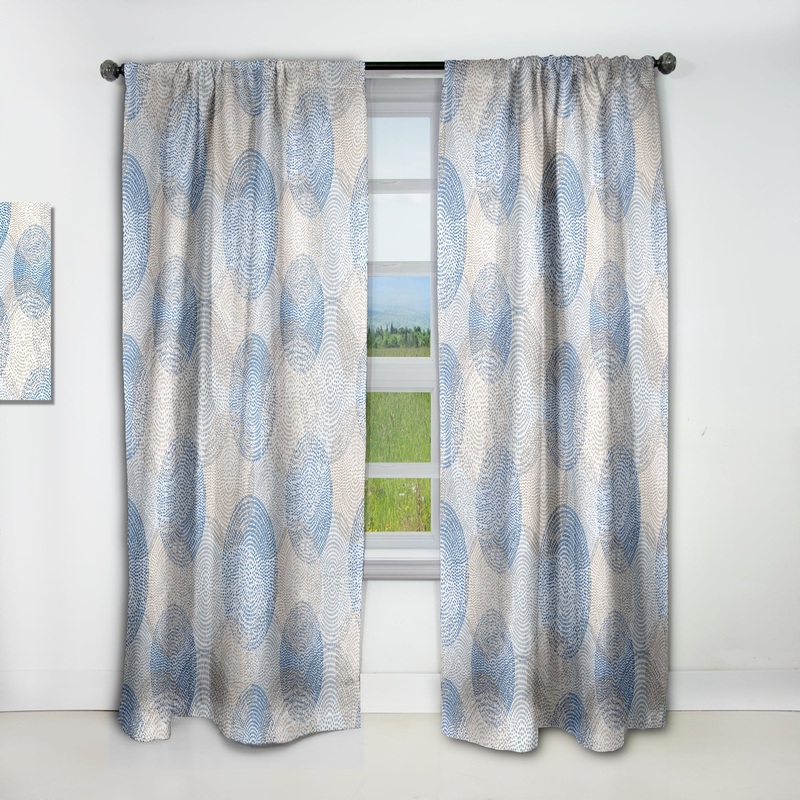 Designart 'Abstract Retro Design I' Mid-Century Modern Blackout Curtain Single Panel