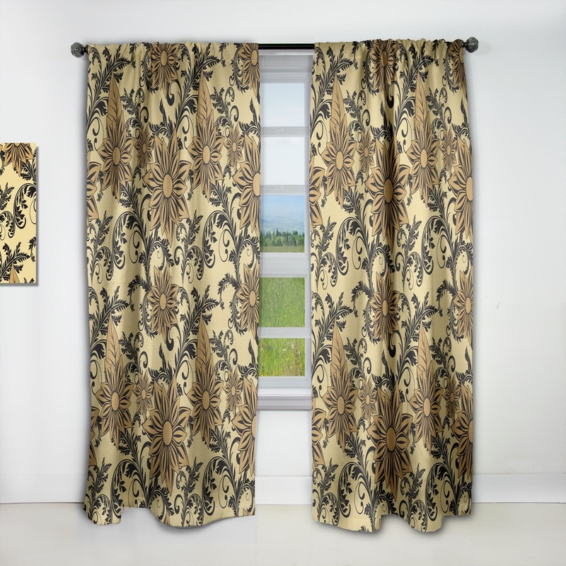 Designart 'Floral' Bohemian & Eclectic Blackout Curtain Single Panel