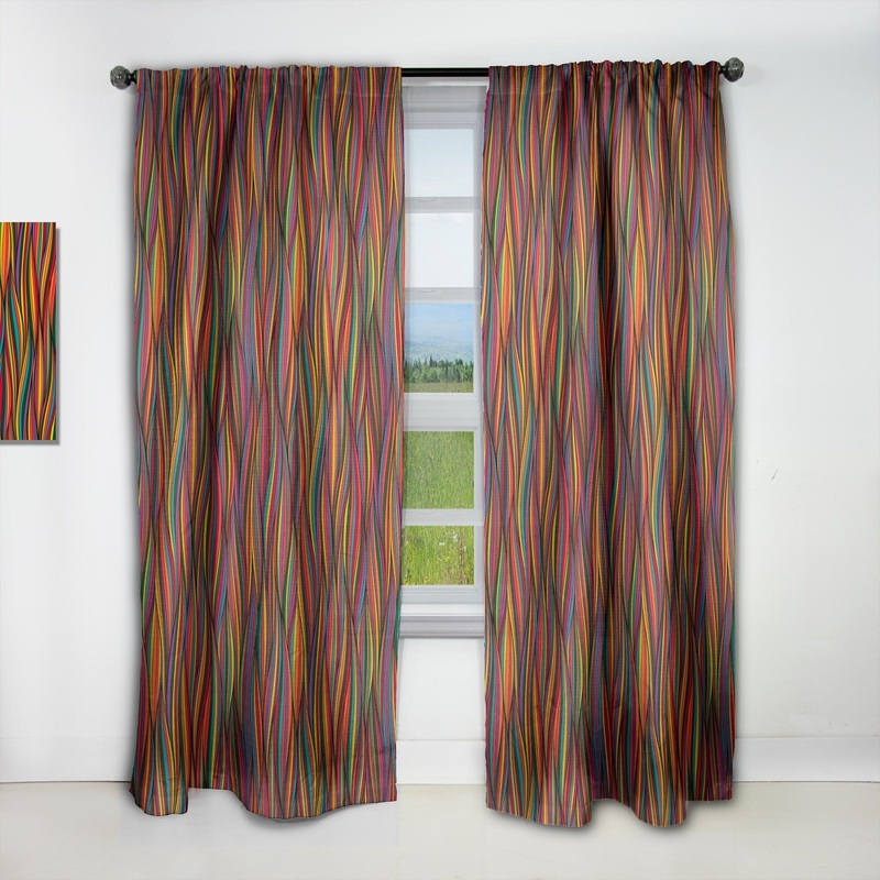 Designart 'Gorgeous Wave' Bohemian & Eclectic Blackout Curtain Single Panel