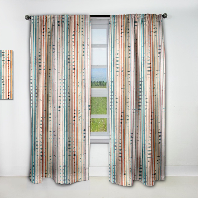 Designart 'Grunge Line' Modern Blackout Curtain Single Panel