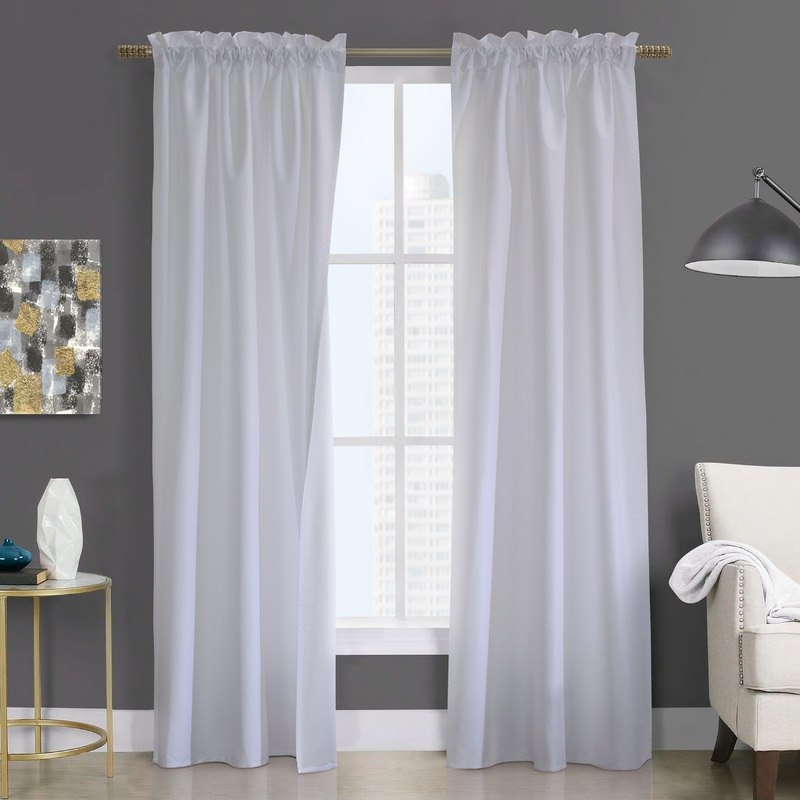 ThermaLogic Prescott Insulated Room Darkening Solid Curtain Panel Pair