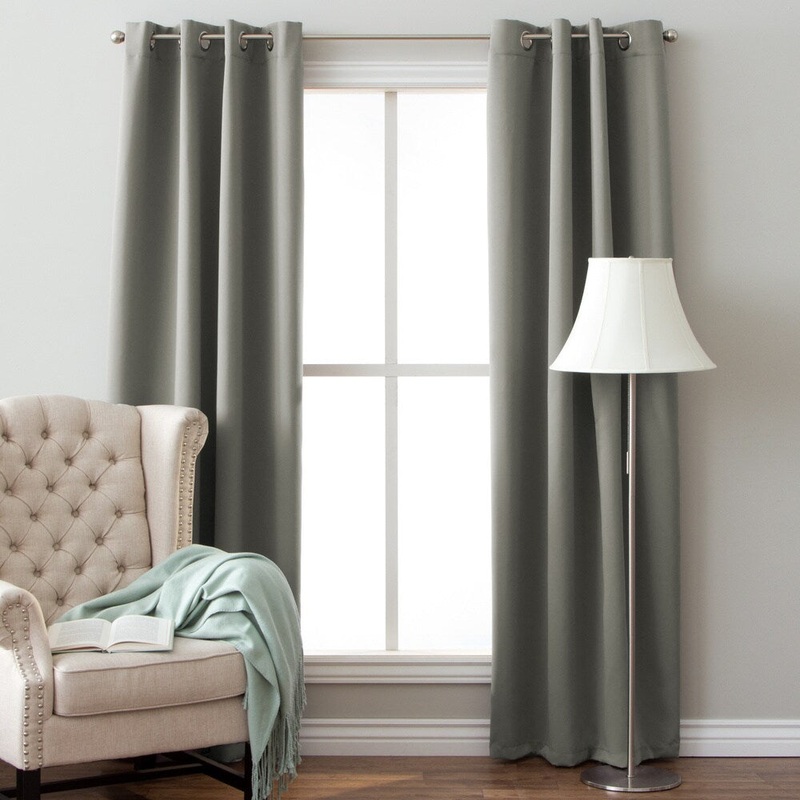 Arlo Blinds Grommet Blackout Curtains 64 inch height, Panel Pair Total Width: 104 inch
