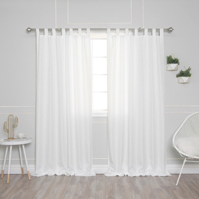 Aurora Home Tab Top Oxford Curtain Panel Pair